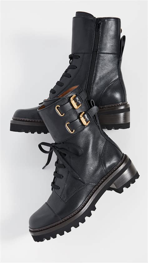 chloe combat boots